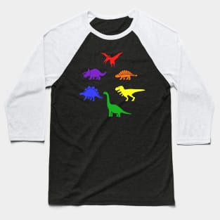 Gay Pride Dinosaurs Baseball T-Shirt